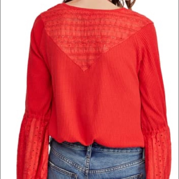 Free People Parisian Nights Top XS in Vermillion - Picture 3 of 12